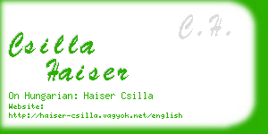 csilla haiser business card